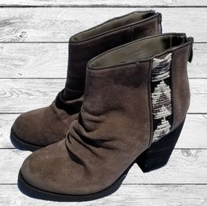 Sbicca Beaded Suede Booties